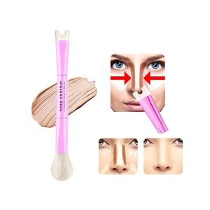 Dual-Ended Nose Contour Brush - Pink and White